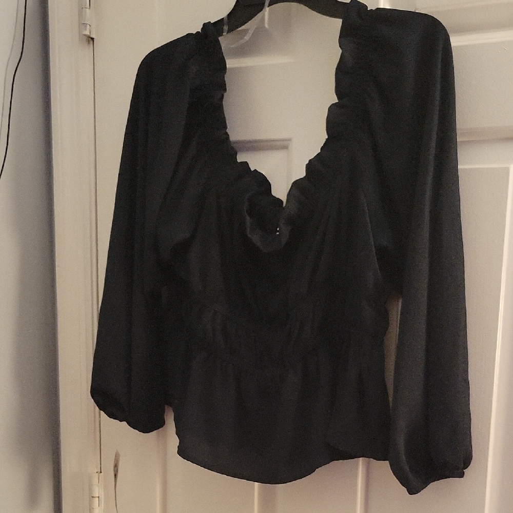 Sofia by Sofia Vergara Midnight Ruffle Blouse - Picture 2 of 3